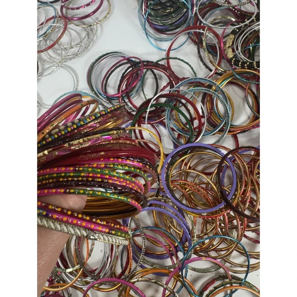 500pc Indian Bollywood Bangle Bracelet Lot Rhinestone Small 2.25-2.625